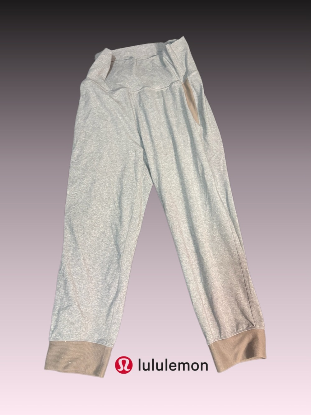 lululemon athletica Heather Light Gray High-Rise Jogger Pants
